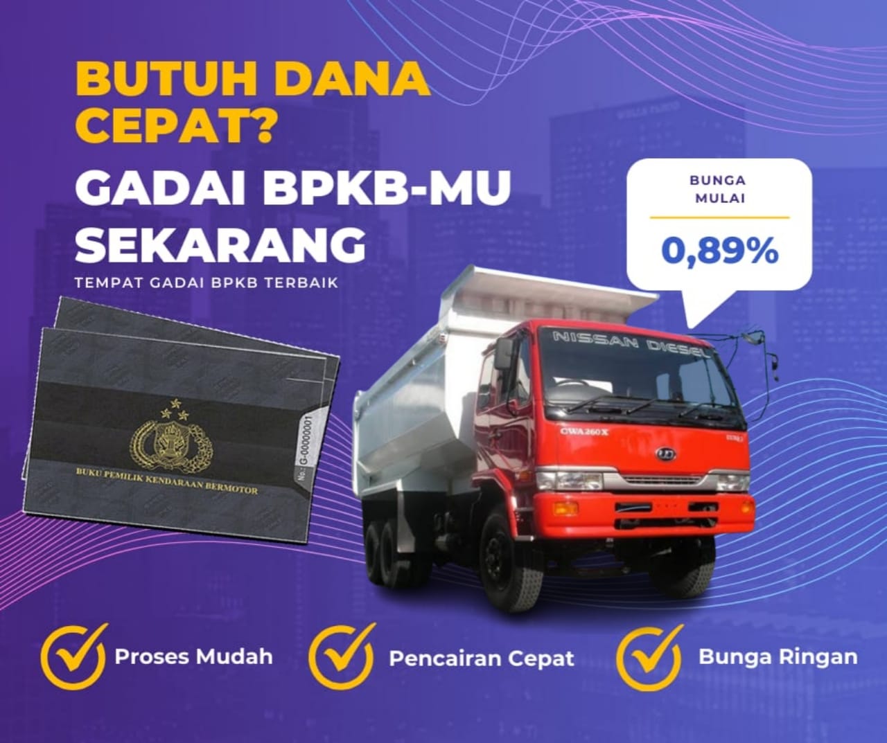 Kredit Jaminan Bpkb Mobil Truck Nissan Cwa Dapat Dana Berapa? Seperti Ini Simulasinya